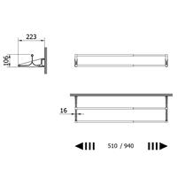 Tac - extendable wall-mounted shoe rack - brown-brown 5